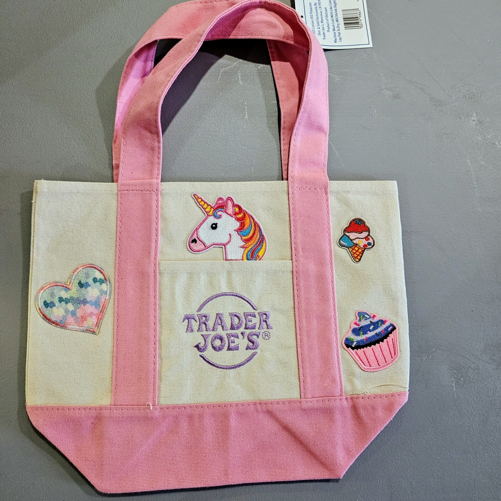 Pink Trader Joe's Unicorn  Tote Bag